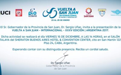 Este viernes se presentará en Buenos Aires, desde las 15, la Vuelta a San Juan 2017