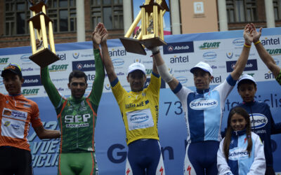 Laureano Rosas concluyó en el segundo lugar del podio de la Vuelta al Uruguay